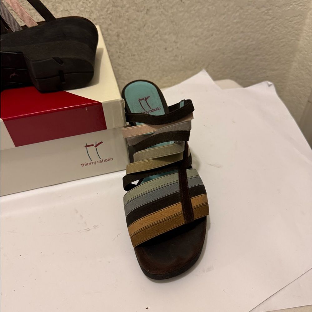 Thierry Rabotin Brown and Tan Sandals - Picture 5 of 9